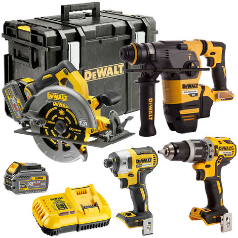 DEWALT 54V Li-Ion 4 Piece Monster Kit with 2 X 6.0Ah Batteries & Charger in CASE:18V