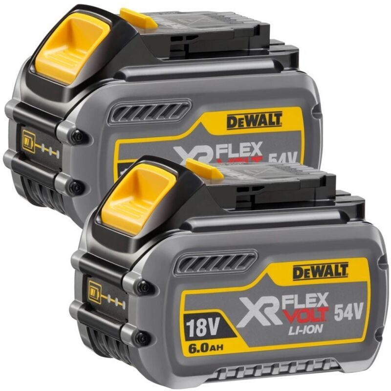Image of Dewalt Dewalt - DCB546 18V/54V Flexvolt 6.0ah Li-Ion Batteries (Twin Pack) dcb546twin