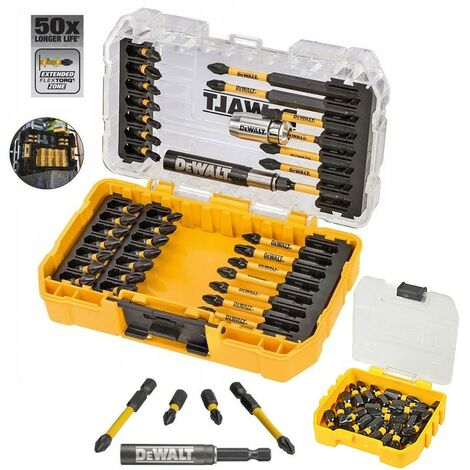 Dewalt 62 PC FLEXTORQ 25mm + 57mm Long Impact Bit Set Screwdriver+ Tough Case