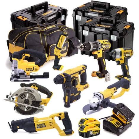 DeWalt 8 Piece Kit 3 X 5.0AMP Li-ion Batteries