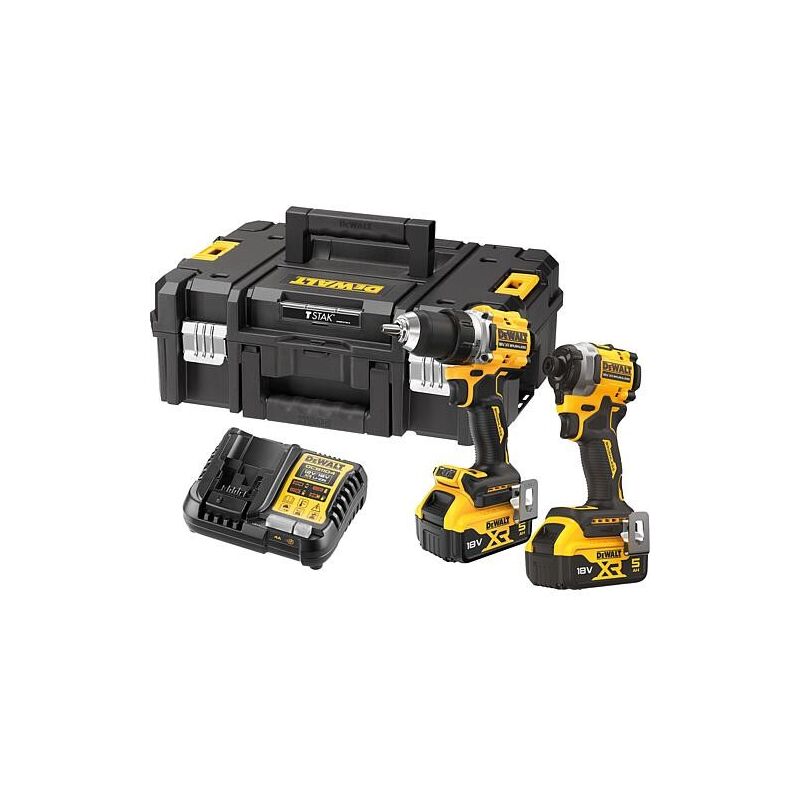 Kit perceuse et visseuse á choc, chargeur et batteries Dewalt DCK2051P2T-QW 2 pièces