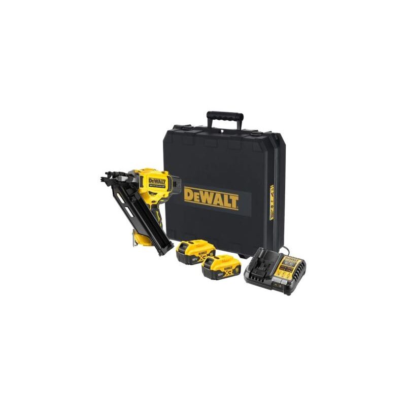 Cloueur sans fil DCN930P2 Dewalt 18V à déclenchement simple ou en série, 2x 5,0 Ah et chargeur
