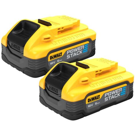 DeWALT Accesorios - Batería 18V POWERSTACK 5,0 Ah, 2 piezas DCBP518H2