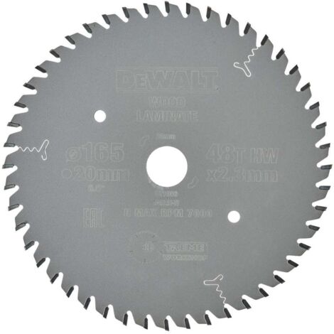 DeWALT Accesorios - Disco de corte para madera y plástico 165x20 mm DT1086