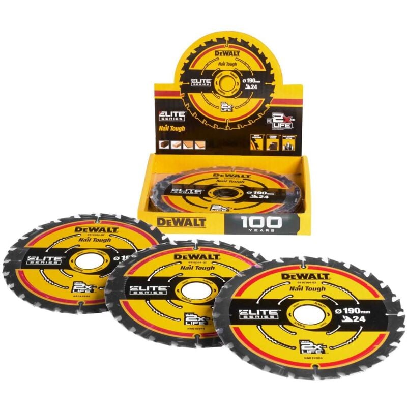 Dewalt - Accessoires - Lame de scie à bois Elite, 190x30 mm DT10402