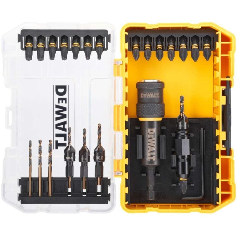 DeWALT Accessoires - Set de forets et accessoires Flip and Drive, Tough Case DT70779T