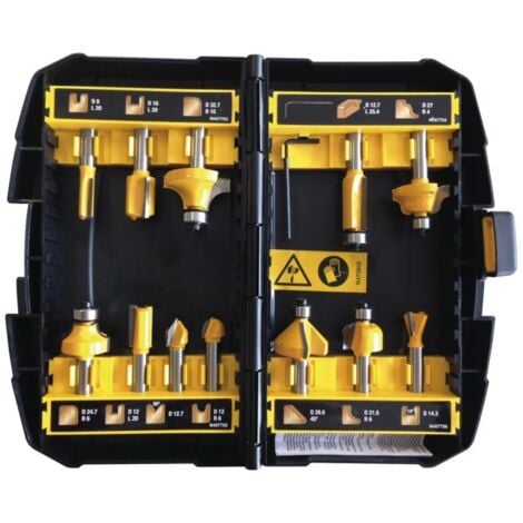 DeWALT Accessoires - Set d'embouts de fraisage de 12 pièces DT90016