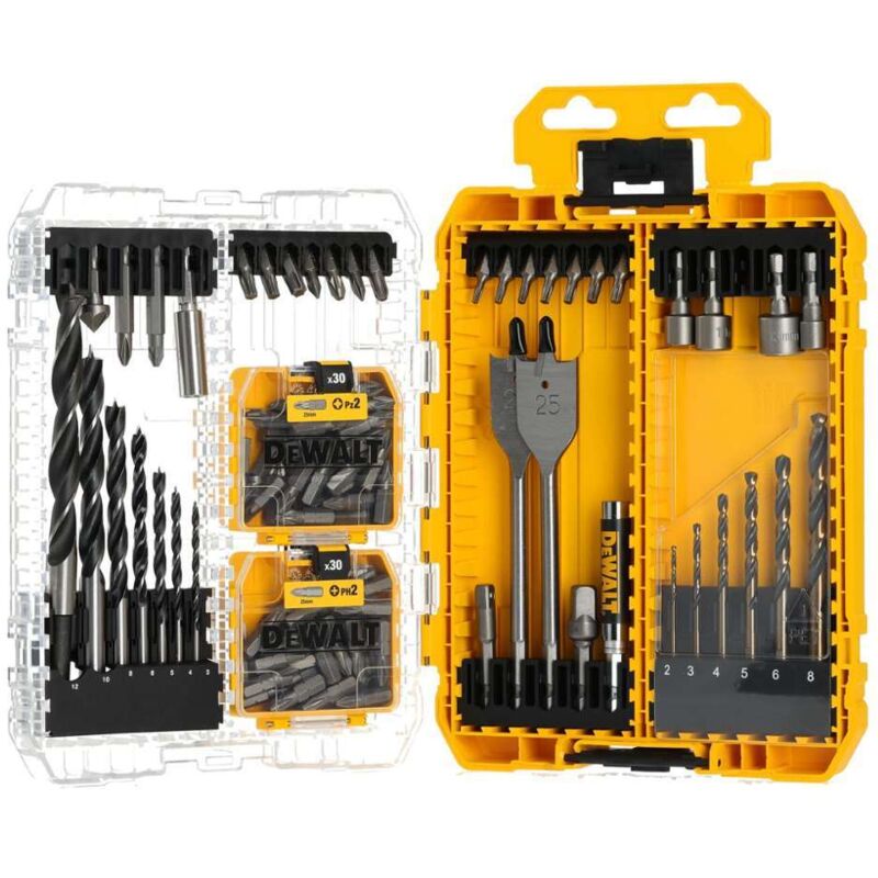 Kit 100 pièces DEWALT DT70784 QZ Acier rapide Rangement pratique Sécurité maximale - vue 3