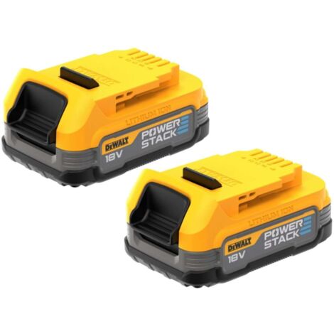DeWALT Accessori - 2x batterie 18V POWERSTACK 1,7 Ah DCBP034E2