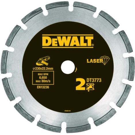 DeWALT Accessori - Disco da taglio diamantato per materiali abrasivi 230x22,23 mm DT3773
