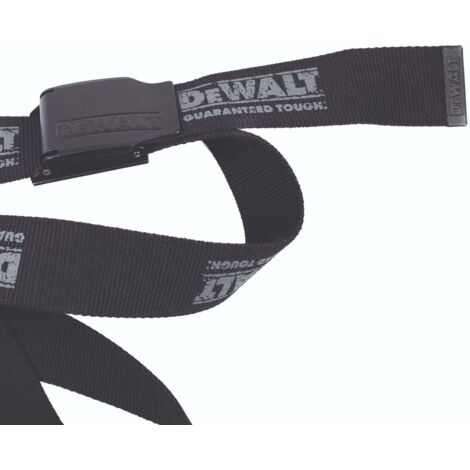Dewalt Adjustable Black Woven Belt with Black Buckle – One Size Fits All