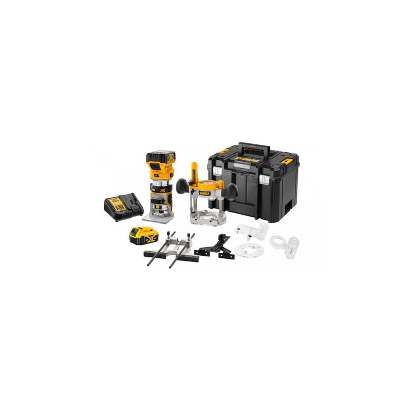 Dewalt - Affleureuse DCW604P2T (2 x 5,0 Ah DCB115 tstak vi)