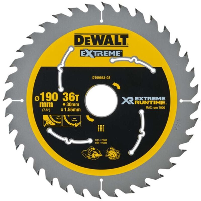 Image of Banyo - DeWALT Zubehör - Sägeblatt Holz 190x30 mm, 36 Zähne DT99563