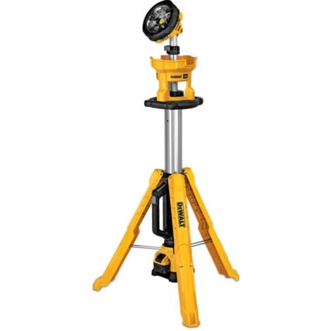 DeWALT - Akku LED-Baustellenstrahler 18V mit Stativ - ohne Akku und Ladegerät DCL079