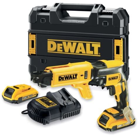 DeWALT Akku-Schnellbauschrauber-Set DCF620D2K, 18V, 2x 2,0Ah und Ladegerät inkl. Magazinvorsatz