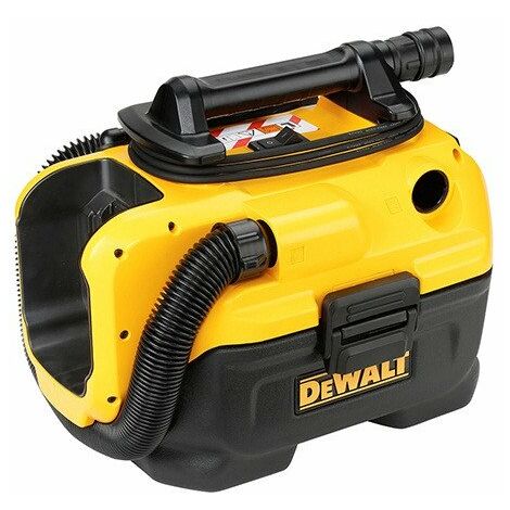 Dewalt – Aspirateur eau et poussières 18V – Filtre 99,7% jusqu'à 0,3 microns – AirLock pour fixation directe – 7,5L – 300W – Chantiers humides