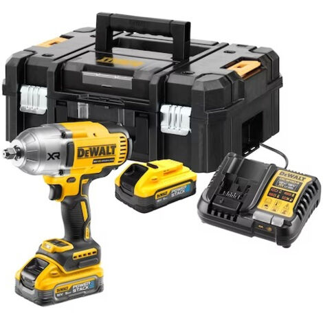 Dewalt – Boulonneuse à chocs 18V DCF900H2TQW – Couple 1396Nm – Moteur Brushless – 2 batteries POWERSTACK 5Ah incluses – Pour serrage M30