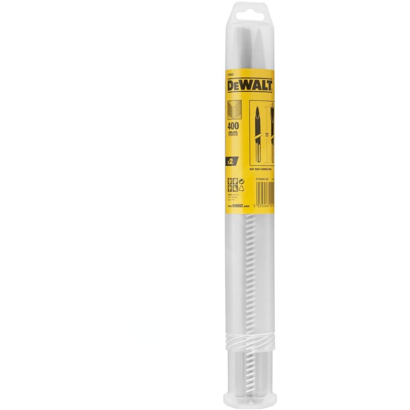 Dewalt - Accessoires - Jeu de 2 burins sds-max, plat 25 mm, pointu 400 mm DT9000
