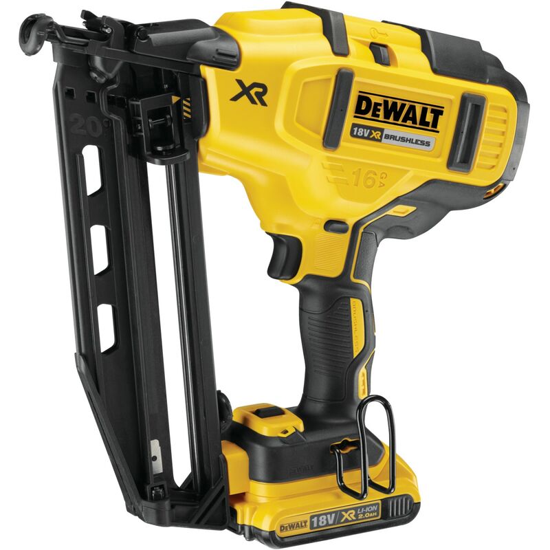 

Dewalt DCN660D2-QW Clavadora de Acabado sin escobillas XR 18V con 2 baterías Li-Ion 2,0Ah 16Ga para clavos de 1,6mm diámetro y 32-63mm largo