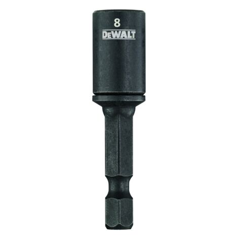 Dewalt – Clé à douille à chocs 8 mm – Tige hexagonale 1/4' – Clé magnétique avec nettoyage facile – Compatible perceuses et visseuses - DT7465-QZ