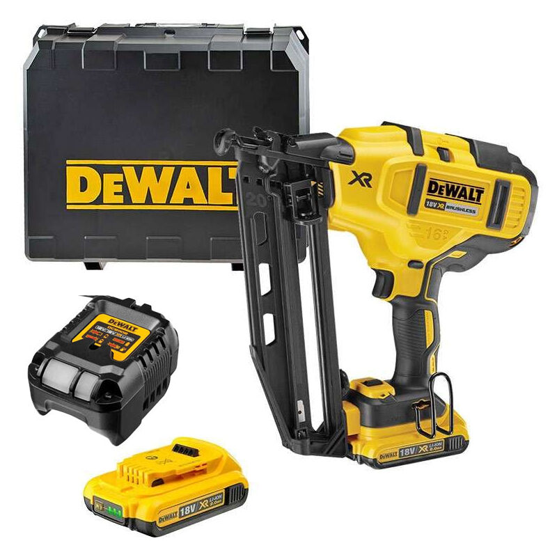 Dcn 660 D2 Cloueur sans fil 18 v 32 - 63 mm Brushless + 2x batterie 2,0 Ah + chargeur + coffret - Dewalt