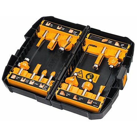 DEWALT Coffret 12 fraises de défonçeuse Ø8mm - DT90016