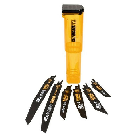 Coffret de 6 lames de scie sabre 2X long life DEWALT DT2440L-QZ