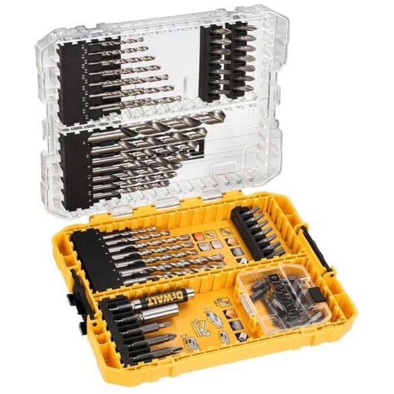 Coffret d'accessoires DEWALT DT70761 QZ 72 pièces Forets béton et métal Embouts de vissage - vue 2