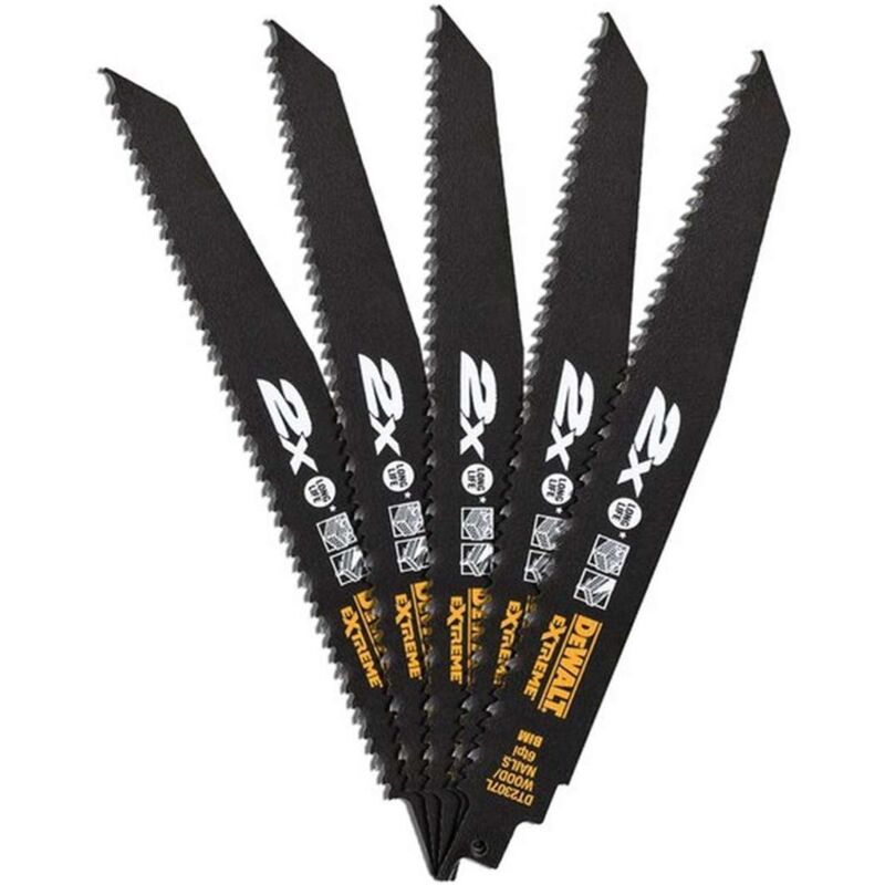 Dewalt - Zubehör - Sägeblatt-Set, Länge 23 cm, 5 Stück DT2307L