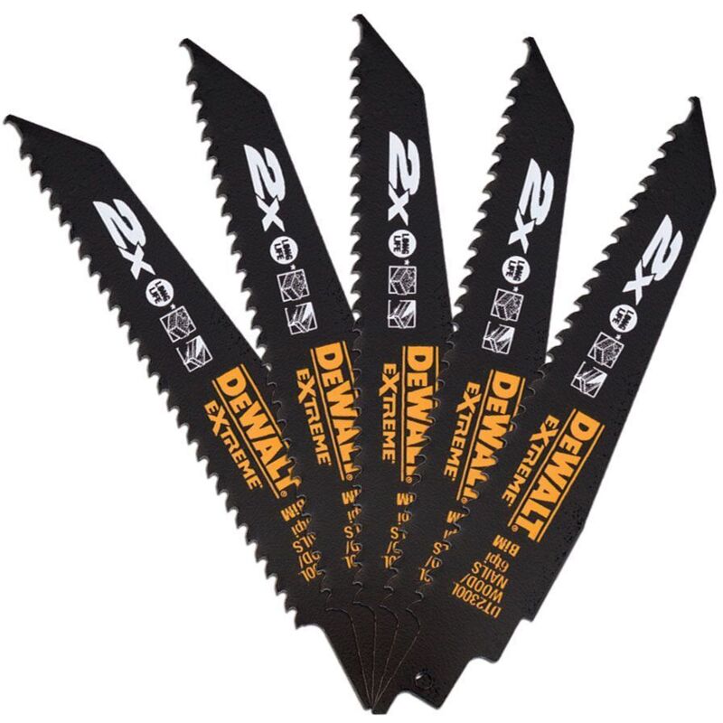 Dewalt - Zubehör - Sägeblatt-Set für Metall, Länge 15 cm, 5 Stück DT2300L