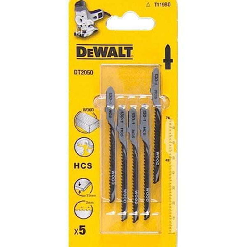 Dewalt Stichsägeblatt 76x2mm T119b0 Holz /5stk.