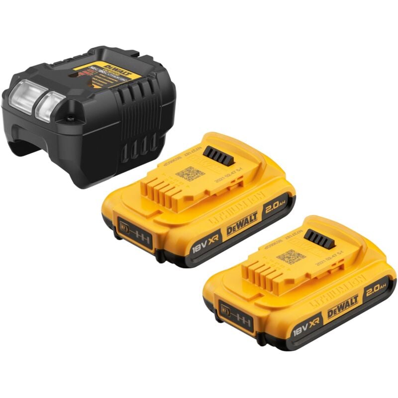 Dcb 1102 D2 Kit de démarrage sans fil 18 v avec 2x batterie 2,0 Ah + chargeur dcb 1102 - Dewalt