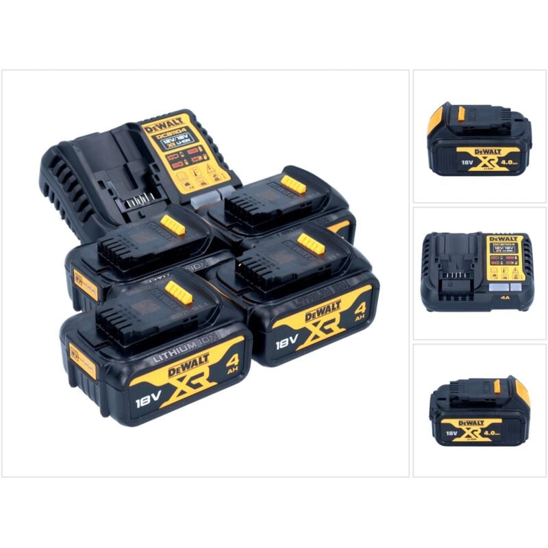 Dcb 1104 M4 Kit de démarrage sans fil 12 v / 18 v 4x batterie 4,0 Ah + chargeur dcb 1104 - Dewalt