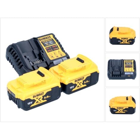 DeWalt DCB 1104 P2 Akku Starter Set 12 V / 18 V 2x Akku 5,0 Ah + DCB 1104 Ladegerät