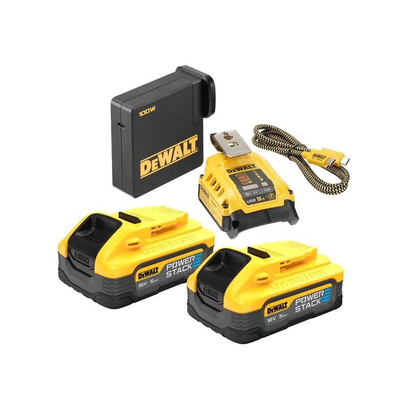 Dewalt - usb-c powerstack™ Starter Kit 18V 2 x 5.0Ah Li-ion DEWDCB094H2