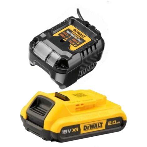 Dewalt DCB1102D1-QW Pack 1 X 2.0 Ah Batterie – XR – 18V – Li-Ion + Chargeur