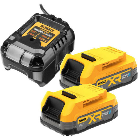 Dewalt DCB1102E2-QW Pack 2 Batteries Powerstack XR 18V - 1.7Ah Li-Ion + Chargeur