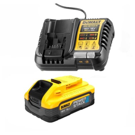 Dewalt DCB1104H1-QW Pack - Chargeur + Batterie Powerstack XR 18V - 5Ah - Li-Ion