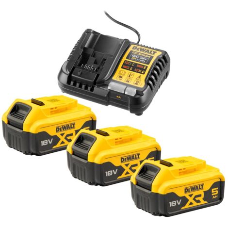 DeWalt DCB1104P3 18V XR Battery Set - 3x 5Ah Batteries & DCB1104 Charger