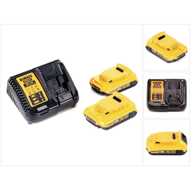 

DeWalt DCB115D2 18V Litio-Ion Juego de Baterías (2x 2.0Ah) + cargador