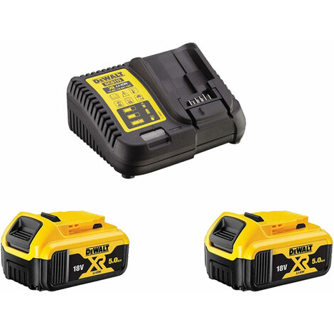 DeWalt DCB115P2 5Ah battery twin pack and charger