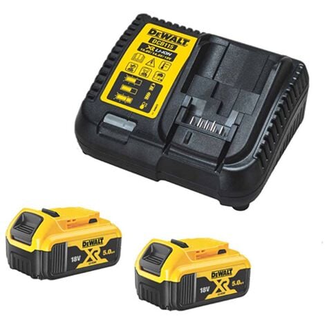 Pack énergie 2 batteries 18V 5Ah + chargeur DEWALT DCB115P2-QW