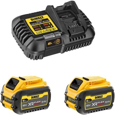 DEWALT DCB116T2 XR Flexvolt 18V/54V Li-ion 6AH Batteries with Charger