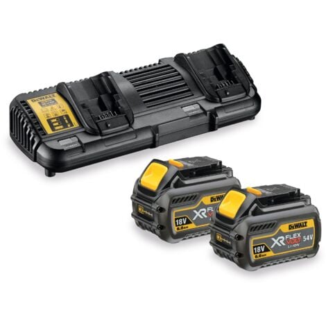 Kit de démarrage FlexVolt DeWalt 2x batterie 54V\/162 Wh + chargeur DCB 132