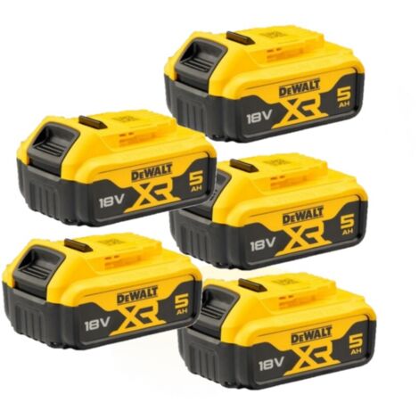 Dewalt DCB184P5 Lot de batteries 5 x DCB184 18V Li-Ion XR - 5 X 5.0Ah