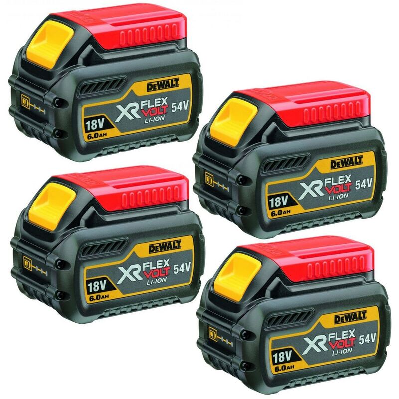 DCB546 18v / 54v xr Flexvolt 6.0ah Battery DCB546-XJ - 4 Pack - Dewalt