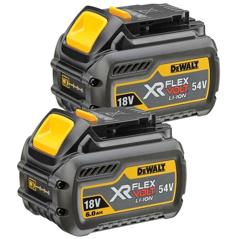 Dewalt - DCB546T2-XJ Kit batterie xr FlexVolt - 2X6.0Ah Batteries (18/54V - 6.0/2.0 Ah)