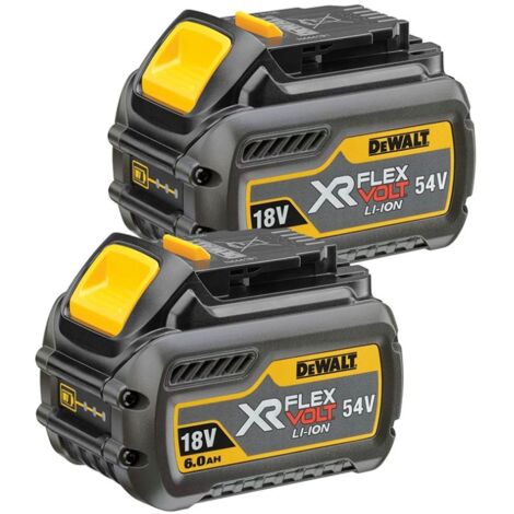 Dewalt DCB546T2-XJ Kit batterie XR FlexVolt - 2X6.0Ah Batteries (18/54V - 6.0/2.0 Ah)