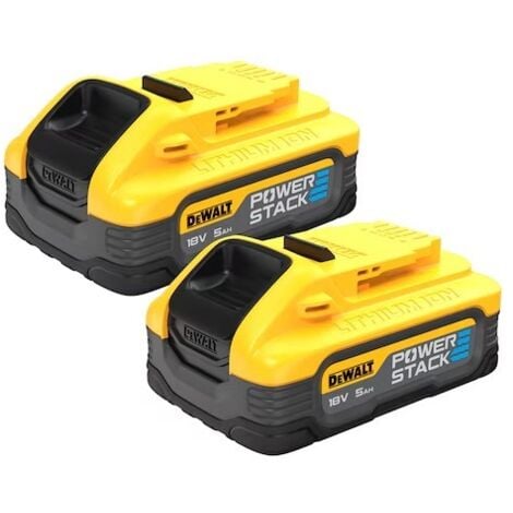 DeWalt Akku Set DCBP 518 H2 2x Powerstack Akku 18 V 5,0 Ah / 5000 mAh XR Li-Ion - mit Ladestandanzeige