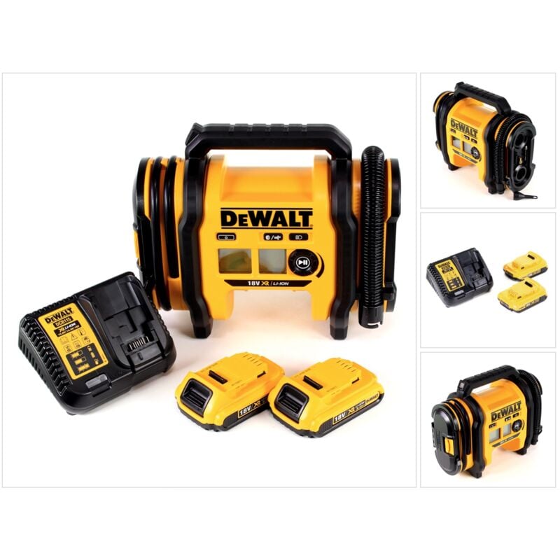 Dewalt - DCC018N Gonfleur sans fil 18V 11bar pour kfz + 2x Batteries 2,0Ah + Chargeur